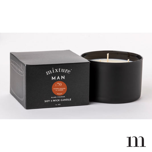 Mixture Man 16 oz 3 Wick Fill Black