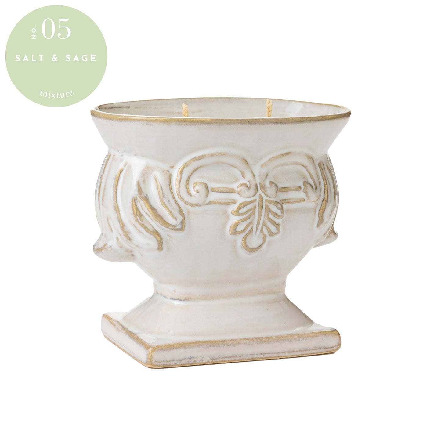 Ceramic Urn Candle - Salt & Sage