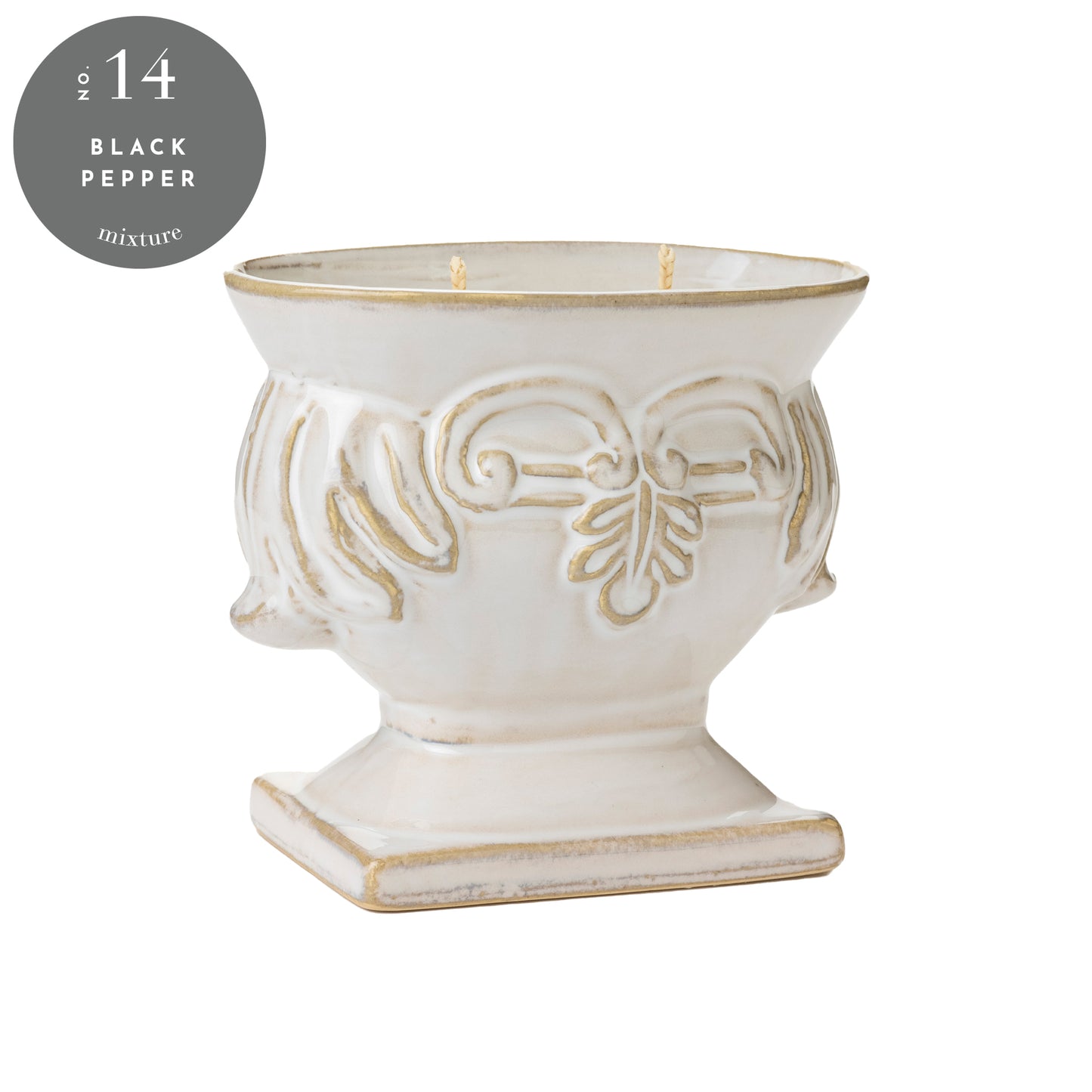 Ceramic Urn Candle - Black Pepper