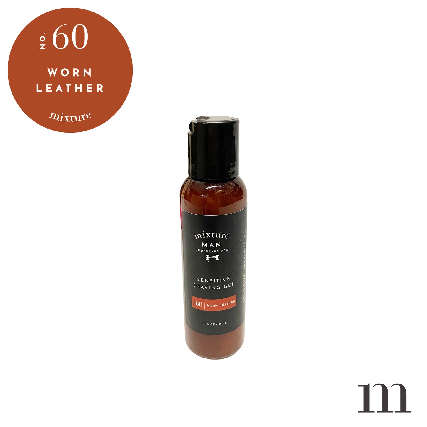 2oz Mixture Man Undercarriage Sensitive Shaving Gel - Worn Leather
