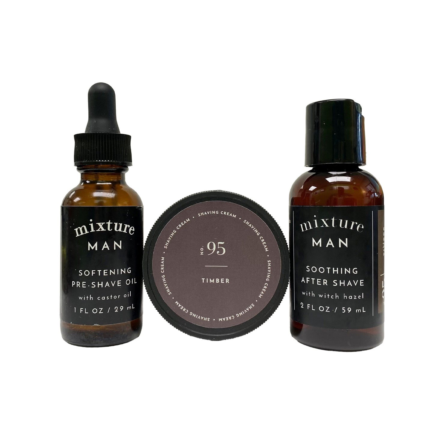NEW LOW PRICE! Mixture Man Shave Essentials Gift Set - Timber