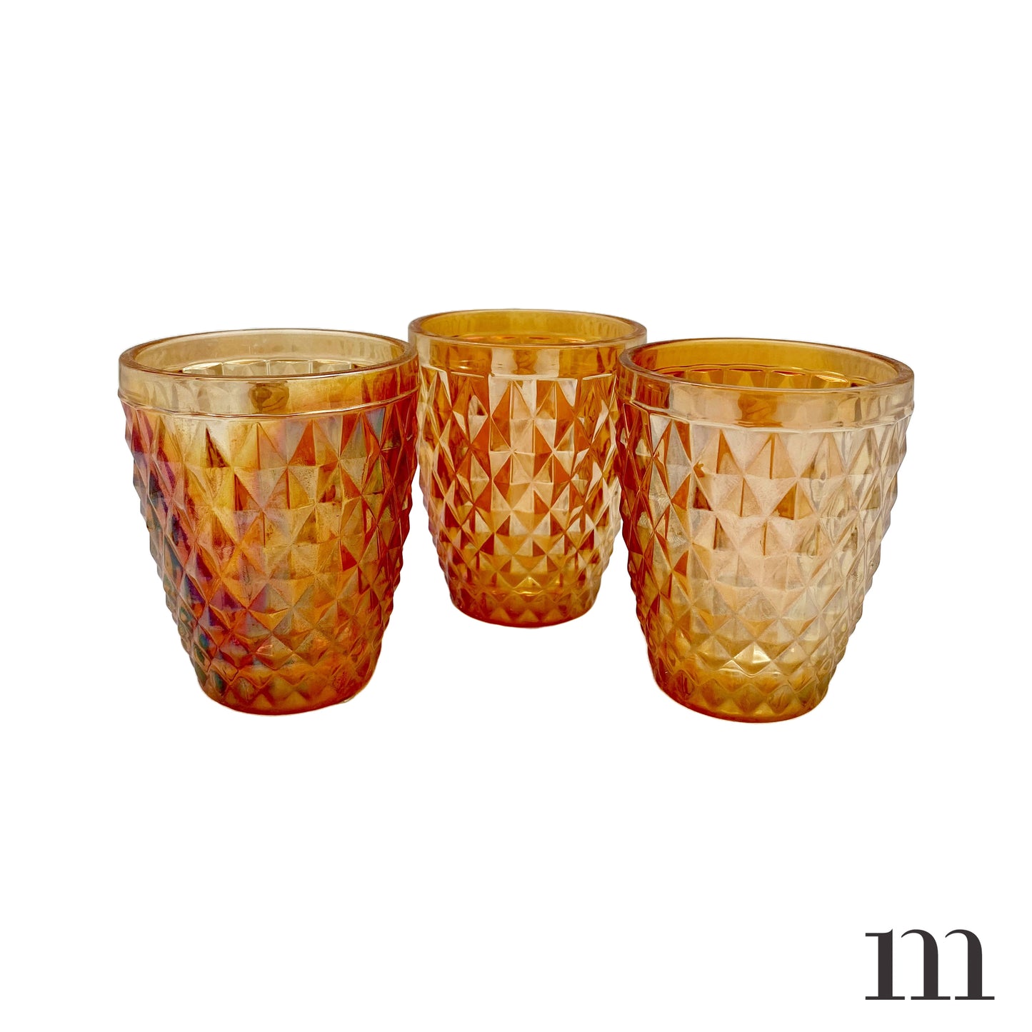 Iridescent Bronze Diamond Textured Glass