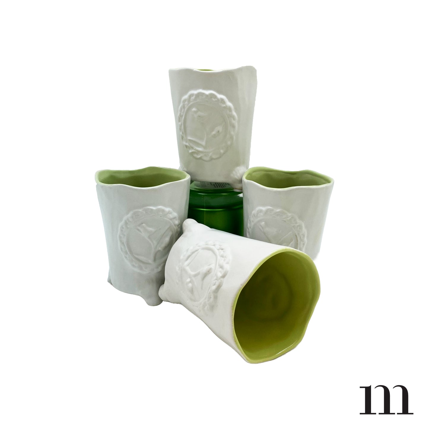 Embossed Ceramic Container