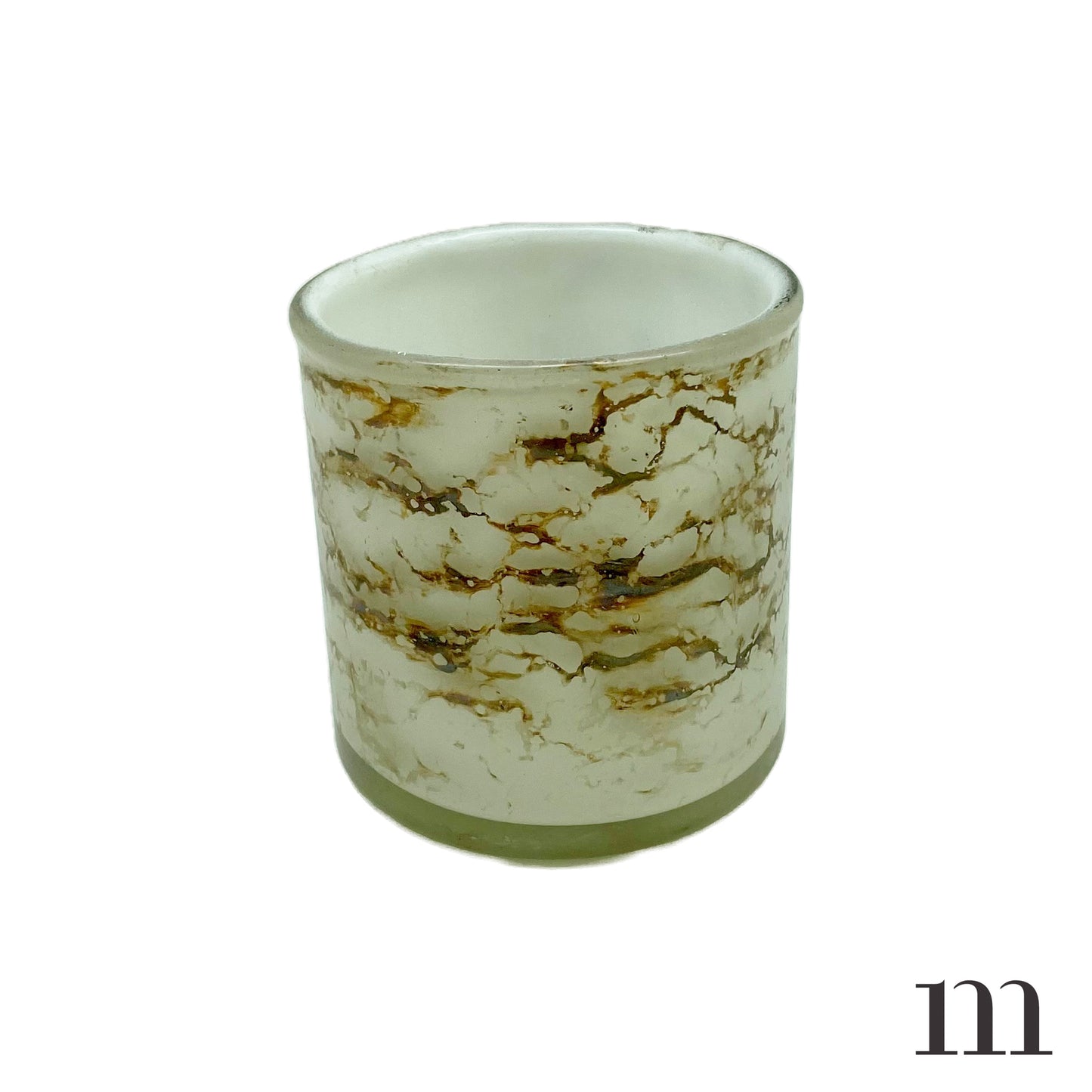 Oil-Sheen Glass Container Pair