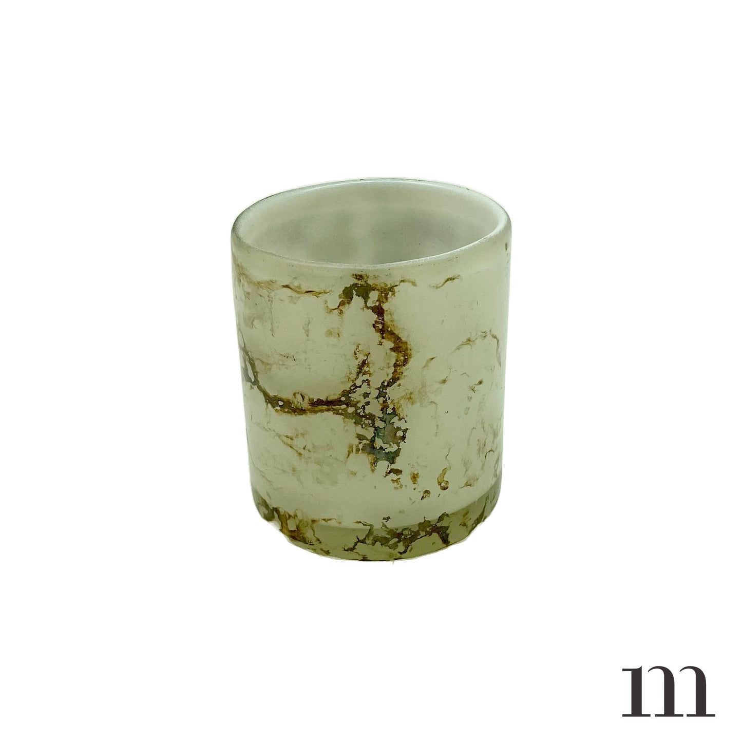 Oil-Sheen Glass Container Pair