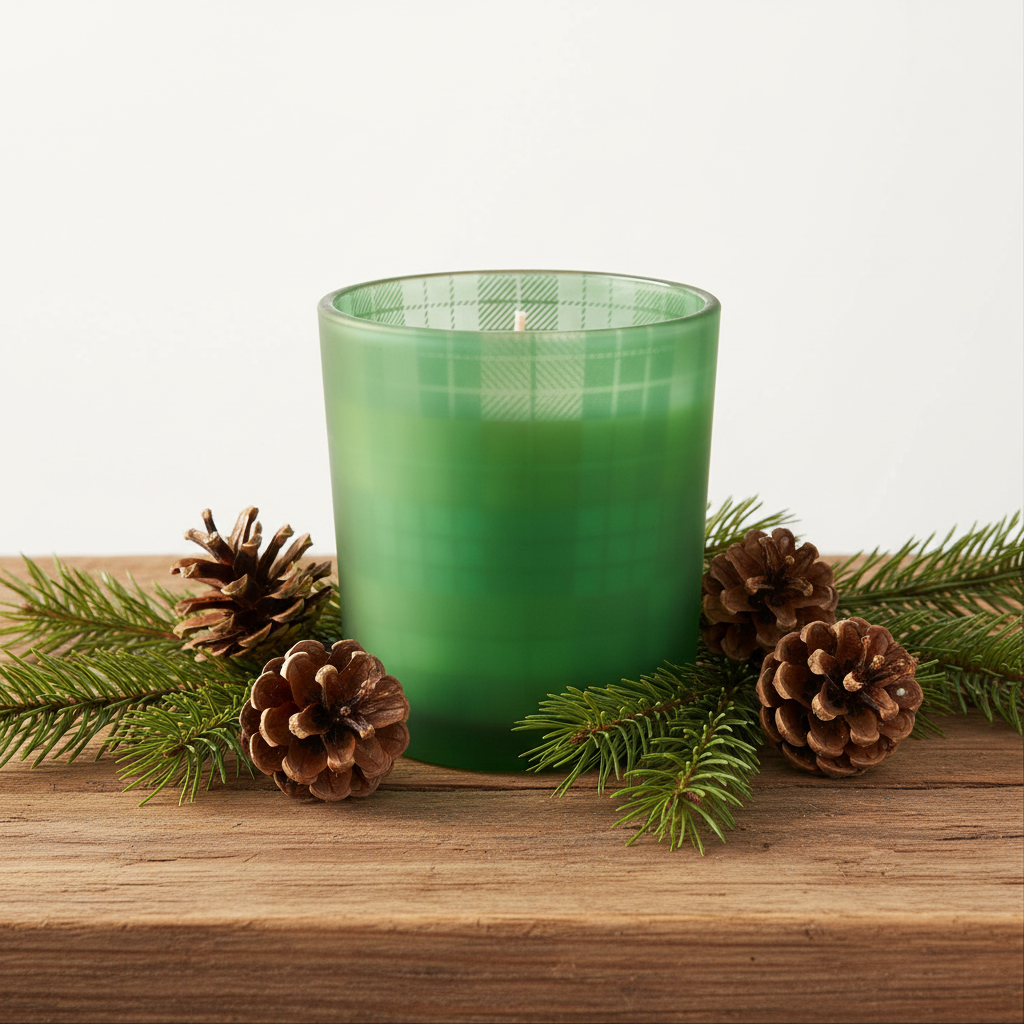 Holiday Flannel Candle