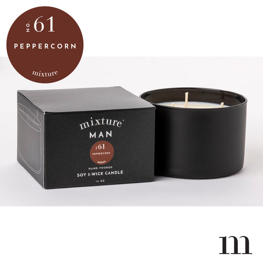 Mixture Man 16 oz 3 Wick Candle - Peppercorn