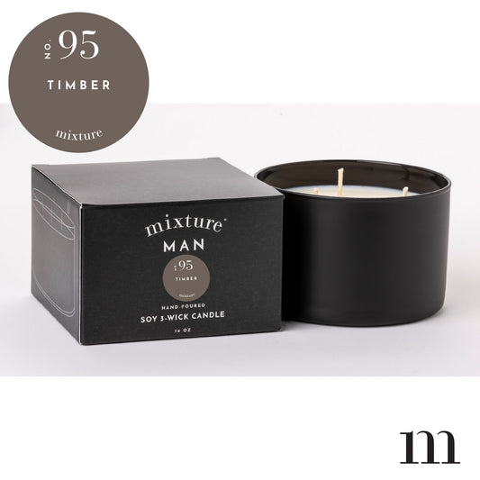 ***LAST ONE!*** Mixture Man 16 oz 3 Wick Candle - Timber
