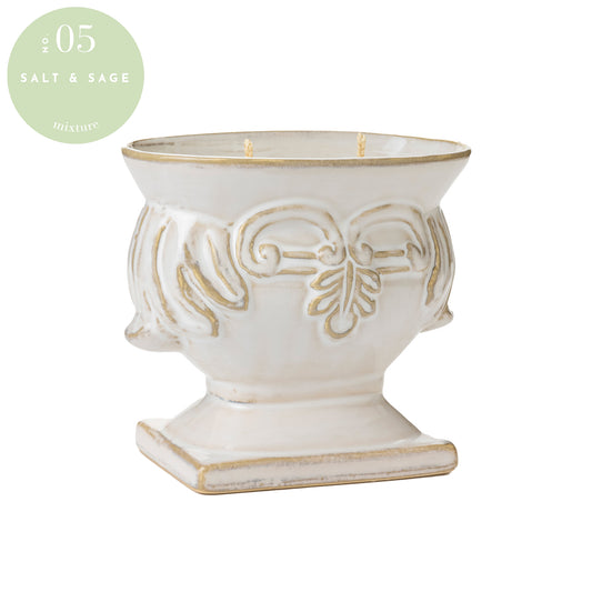 Ceramic Urn Candle - Salt & Sage