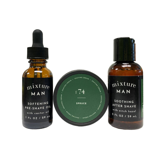 NEW LOW PRICE! Mixture Man Shave Essentials Gift Set - Spruce