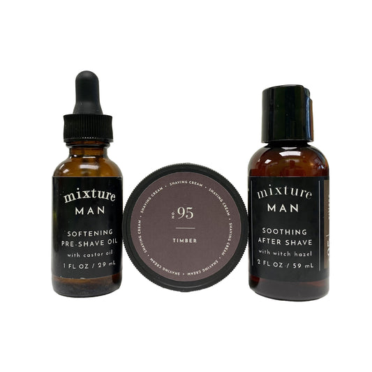 NEW LOW PRICE! Mixture Man Shave Essentials Gift Set - Timber