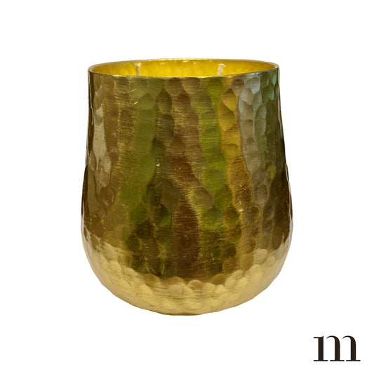 ***ONLY A FEW LEFT!*** Gold Hammered Metal Candle - Salt & Sage