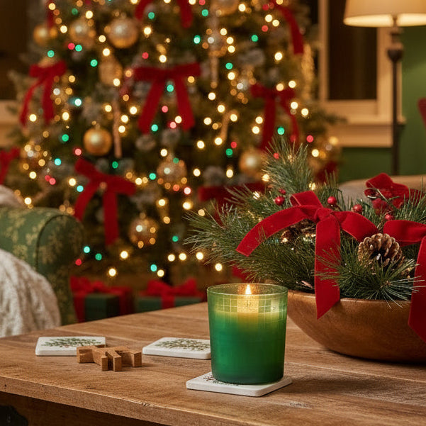 Holiday Flannel Candle