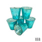 Metallic Blue Mercury Glass Containers