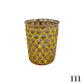 Pink Glass with Gold Honeycomb